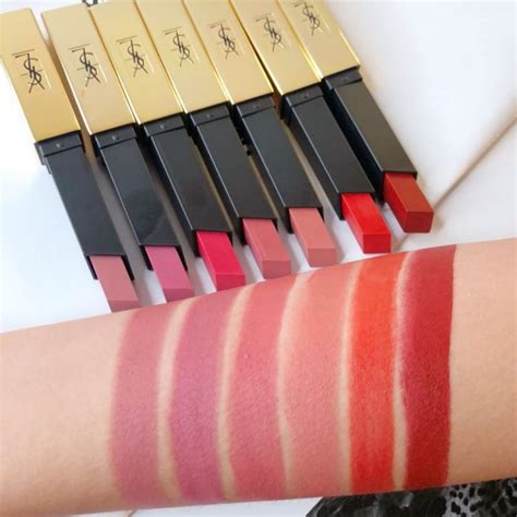 ysl rouge pur couture the slim lipstick swatches|rouge pur couture matte lipstick.